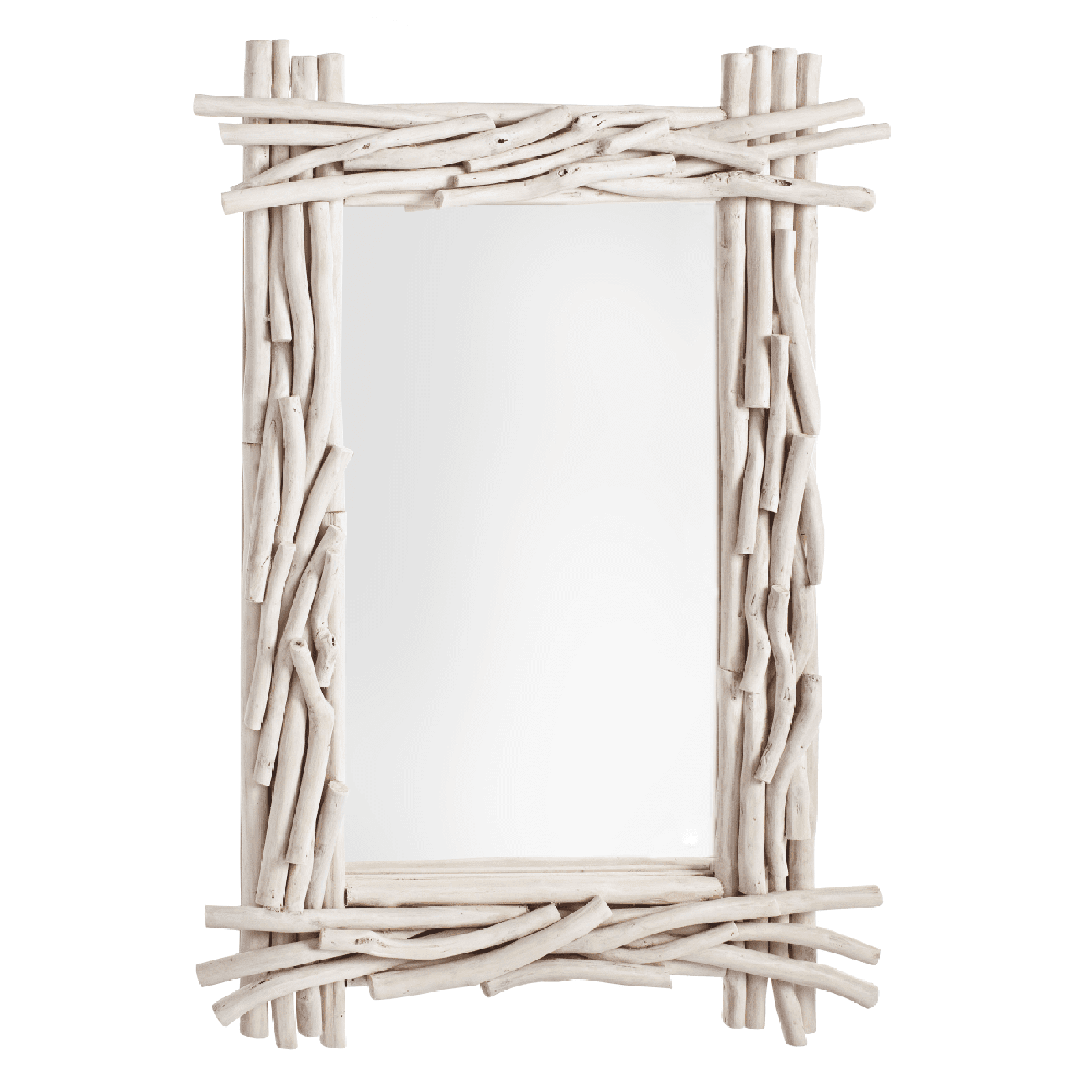 Specchio da parete con cornice in legno "Sahel" 90 a - 6 b - 60 h cm in Specchi da parete Decor Space - Altamura, commercioVirtuoso.it