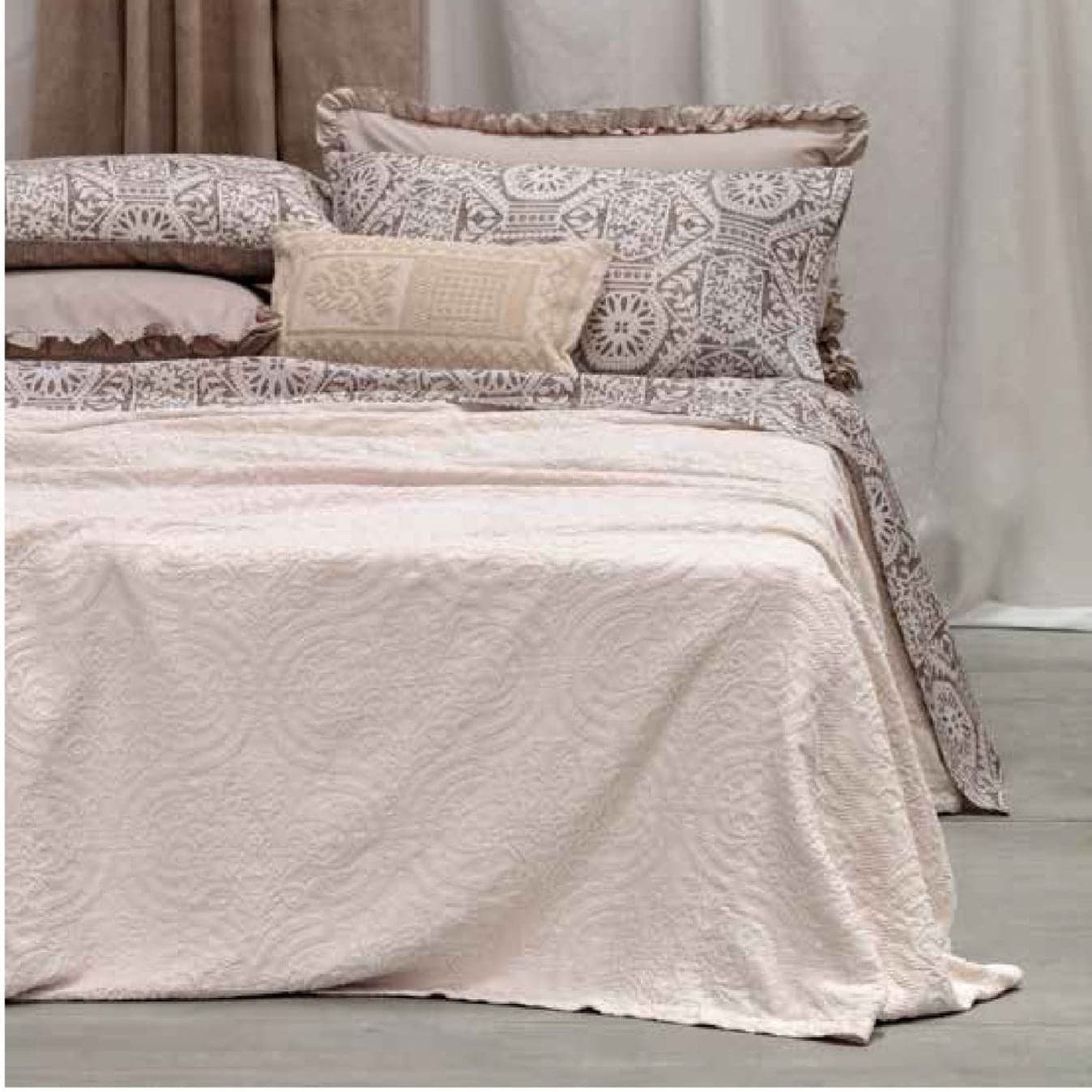 Copriletto Matrimoniale Riviera Delfi in Cotone Jacquard in Set di lenzuola e federe The King Luxury - San Marcellino, commercioVirtuoso.it