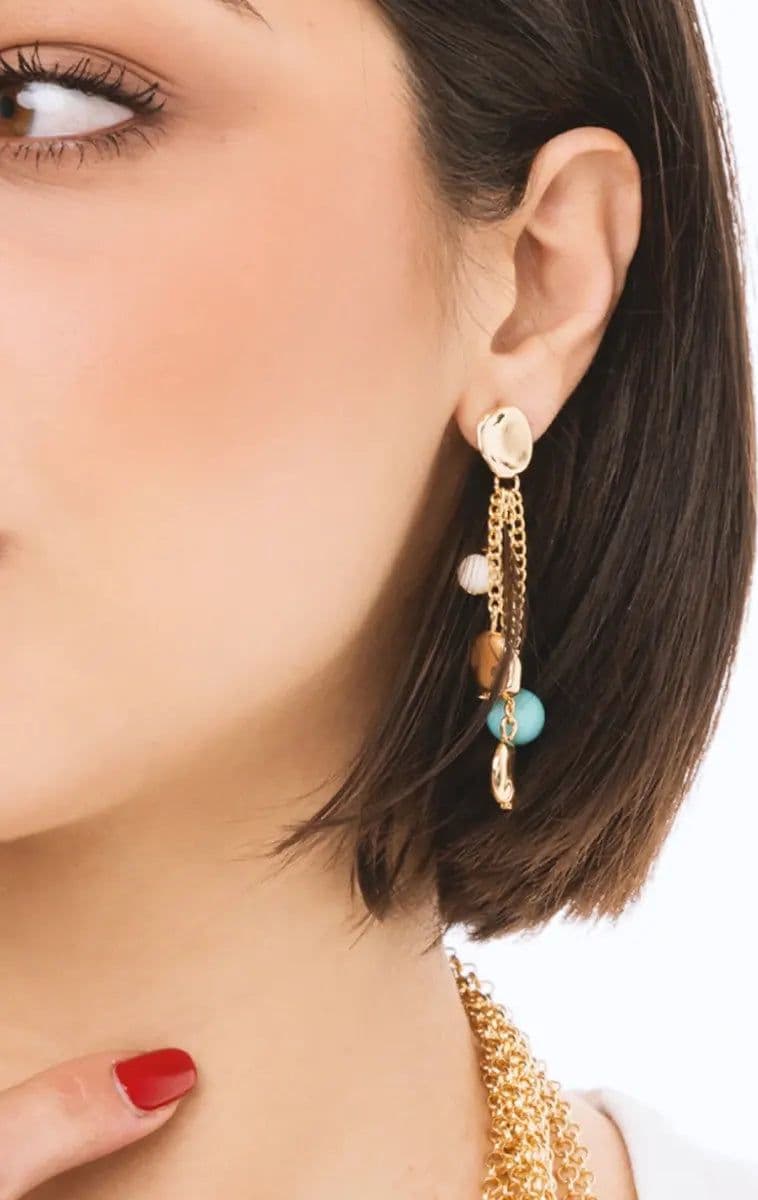 Orecchini pendenti con perle in acrilico | MYA ACCESSORIES in prodotto You Store - Messina, commercioVirtuoso.it