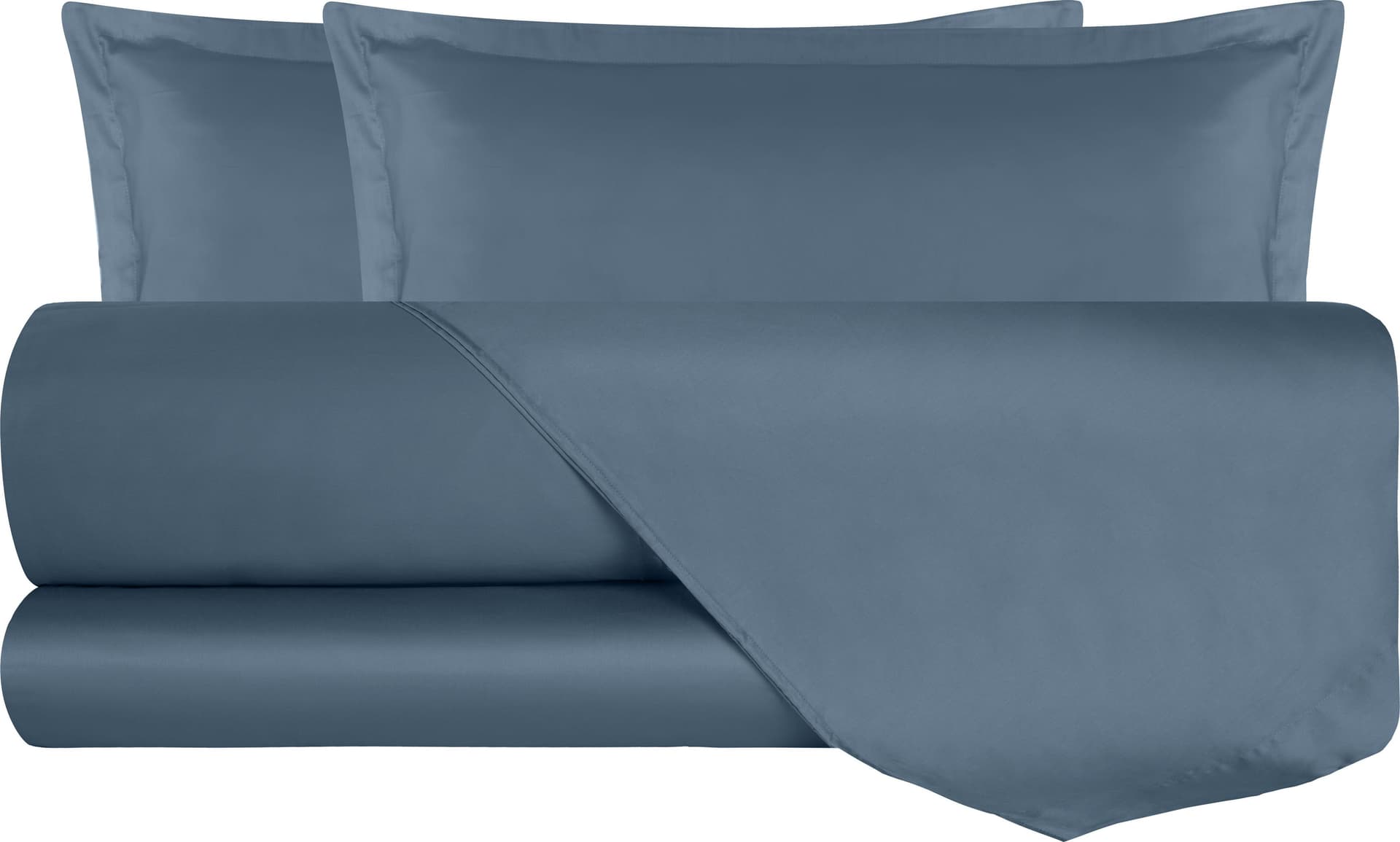 Completo Letto in Raso di puro cotone In Raso DELUXE Grigio Ferro in Set di lenzuola e federe Vanita di raso - Sesto San Giovanni, commercioVirtuoso.it