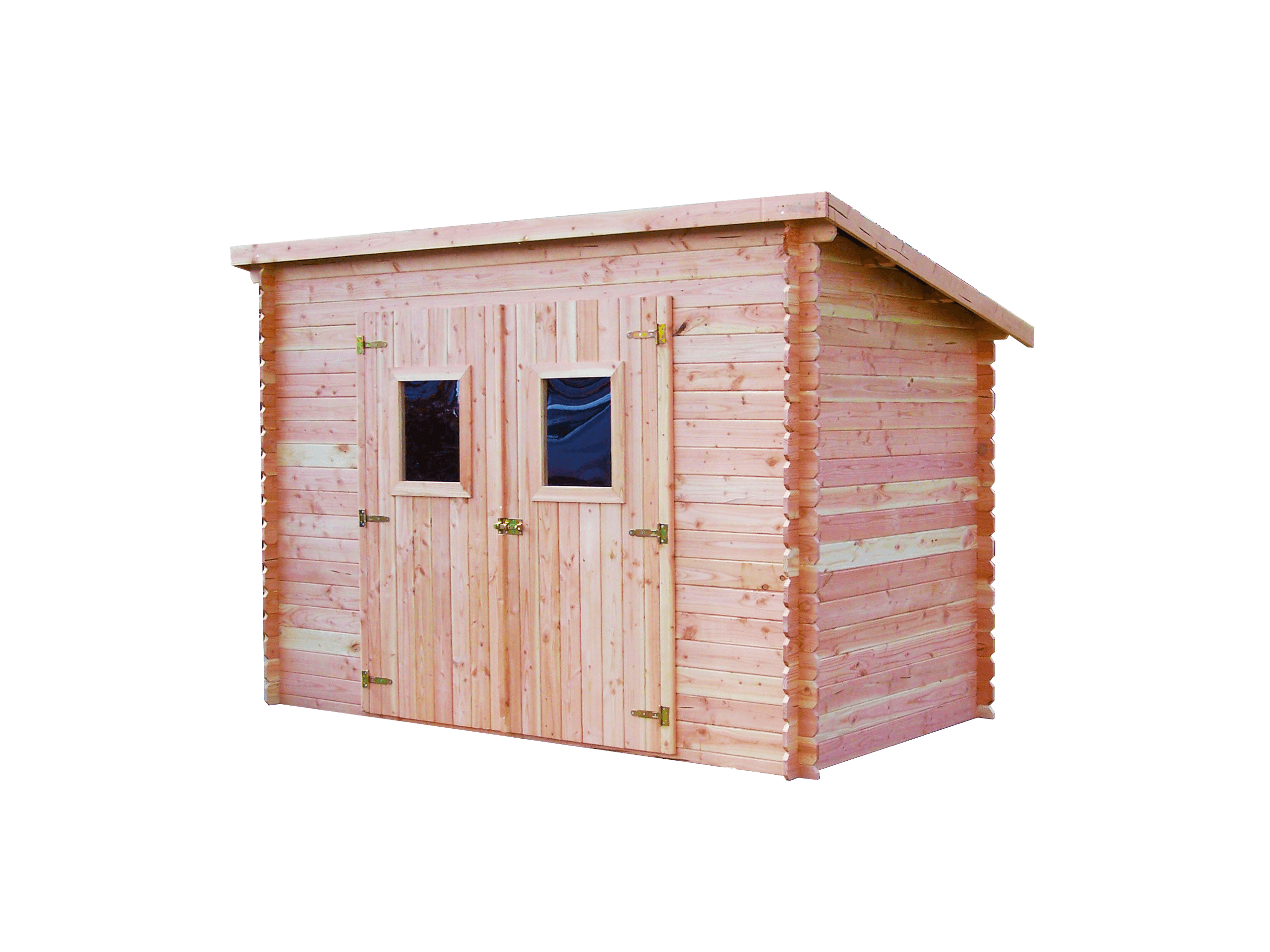 Casetta A Tavole Ad Incastro In Legno Douglas Senza Pavimento 300x165cm DT 3017.02 N Foresta