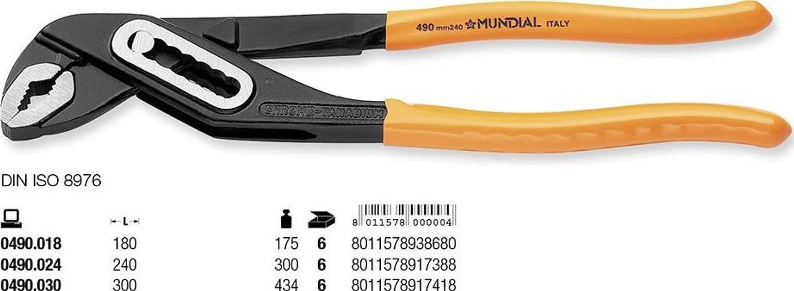 Pinza Poligrip 300 Mundial in Pinze regolabili Ebricowill - Palermo, commercioVirtuoso.it