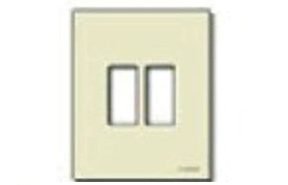 PLACCA 2F SCAT TONDA ALLUMINIO 08606 VIMAR CONCORR