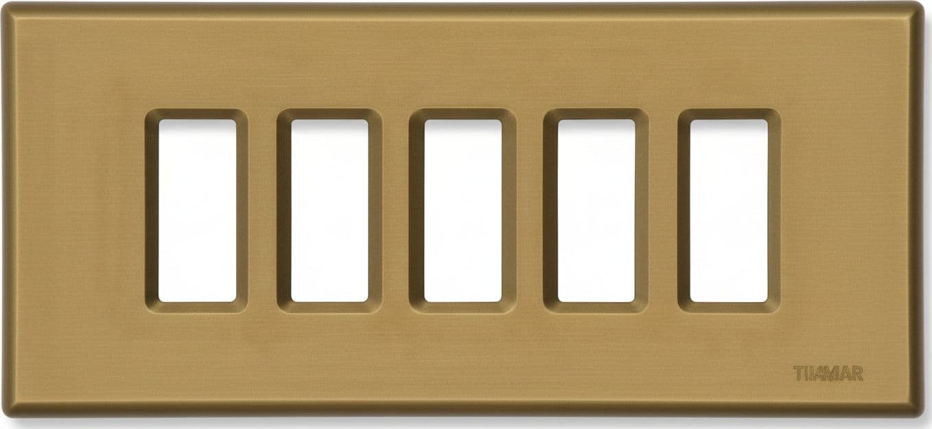 Placca 5 Foro X Scat Ret Bronzo 08539.Br Vimar in Placche combinate interruttori e prese Ebricowill - Palermo, commercioVirtuoso.it