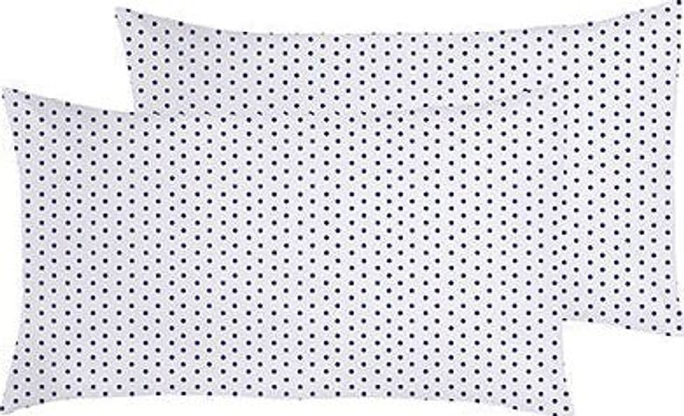 Set 2 federe coppia di federe bifaccia doubleface stampa digitale 100% cotone Made in Italy POIS BLU SU BIANCO in Federe Vanita di raso - Sesto San Giovanni, commercioVirtuoso.it
