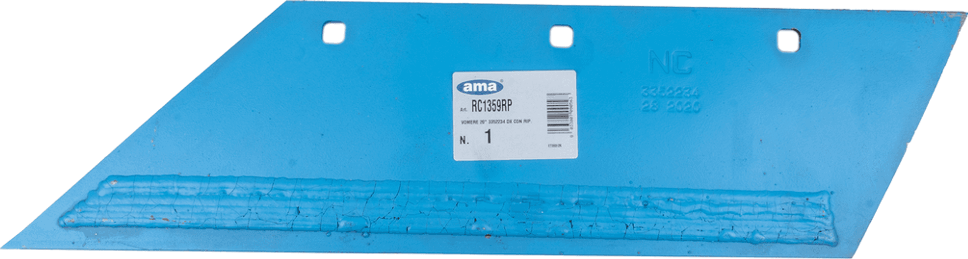 Vomere 20" adattabile Lemken 3352234 con riporto di saldatura dx Confezione da 1pz