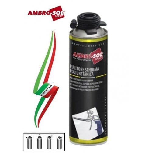 PULITORE PER SCHIUMA POLIURETANICA PER PISTOLA O SPRAY 500ML "AMBRO-SOL" in Pulitori Eternal Brico - Ariano Irpino, commercioVirtuoso.it