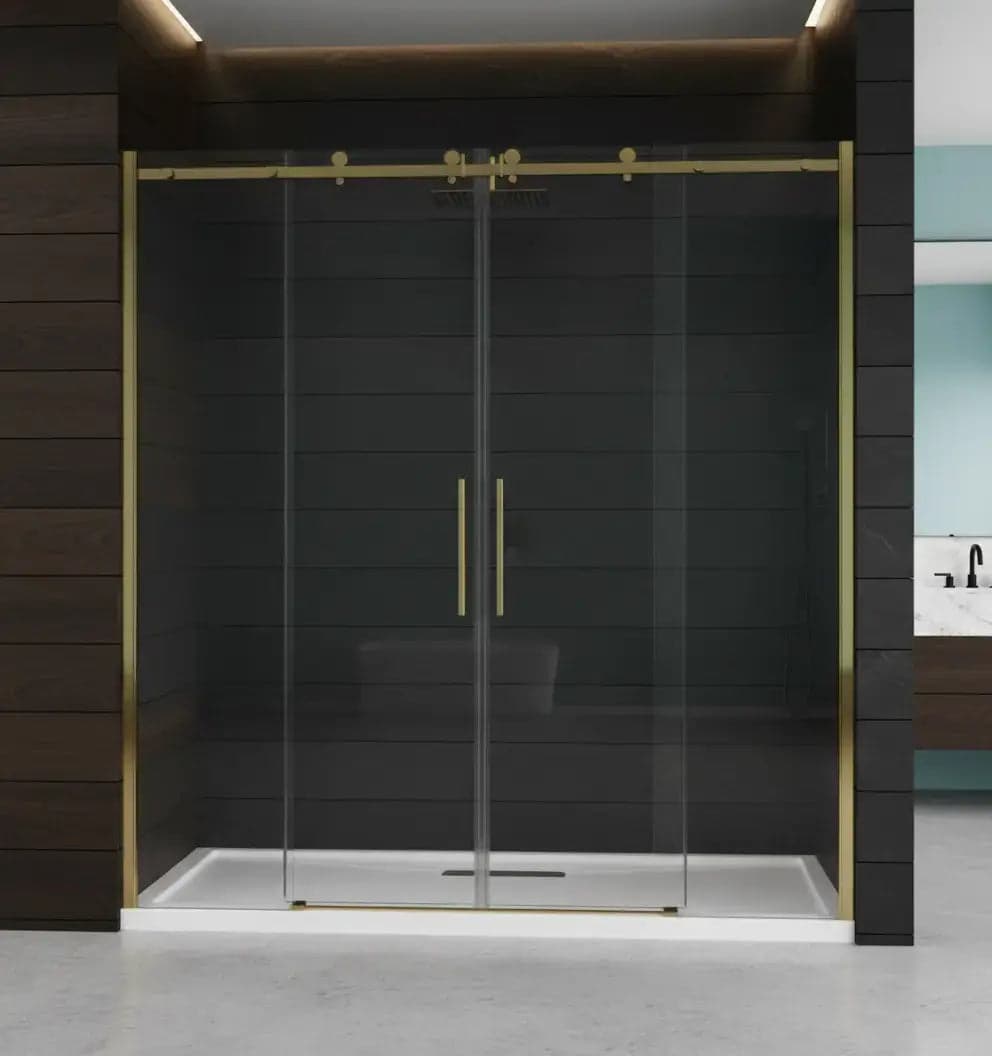 Porta Doccia Oro Doppio Scorrevole H190 Trasparente 8mm in Porte doccia Shopbagno.it - Roma, commercioVirtuoso.it
