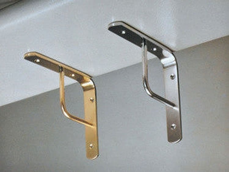 Reggimensole Ottone Lucido Cm.20 Per Vetri in Staffe e supporti per mensole Ebricowill - Palermo, commercioVirtuoso.it