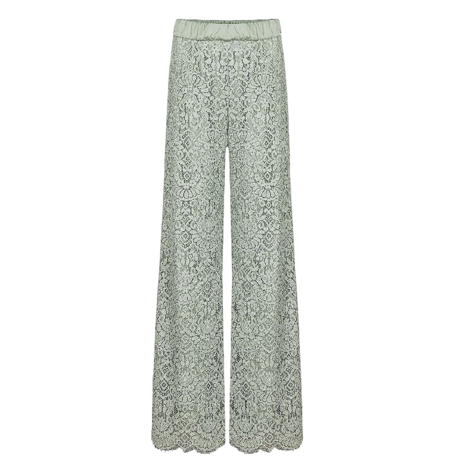 Dexterior pantaloni donna d.exterior - pizzo dentelle pantalone - verde da donna in Pantaloni Drestige - Casamassima, commercioVirtuoso.it