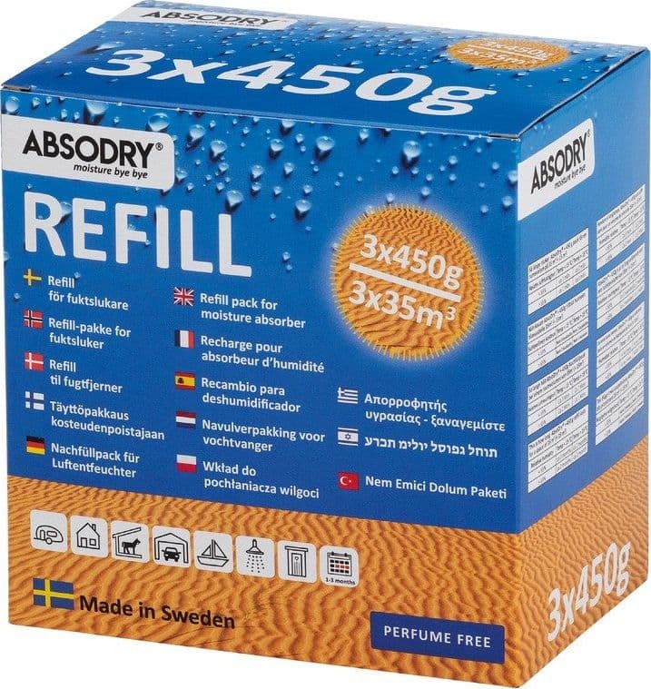 Ricarica Absodry Classic 3 X 450Gr Assorbiumido in Assorbitore di umidità Ebricowill - Palermo, commercioVirtuoso.it