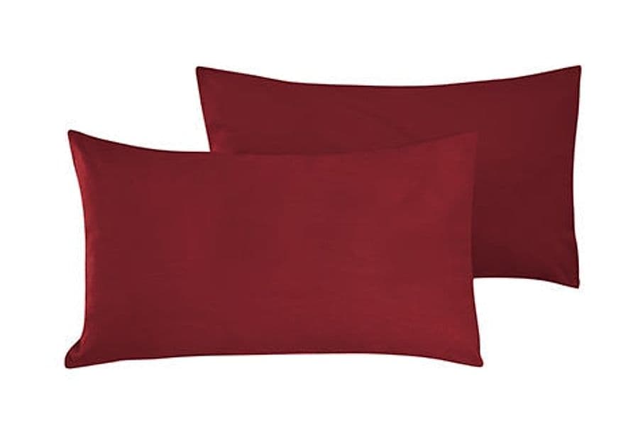 Coppia di federe Set di 2 federe copricuscino guanciale Letto in flanella caldo cotone 100% cotone Made in Italy BORDEAUX