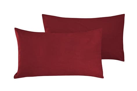 Coppia di federe Set di 2 federe copricuscino guanciale Letto in flanella caldo cotone 100% cotone Made in Italy BORDEAUX in Federe Vanita di raso - Sesto San Giovanni, commercioVirtuoso.it