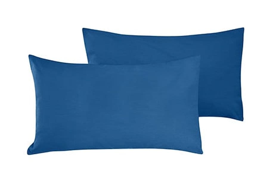 Coppia di federe Set di 2 federe copricuscino guanciale Letto in flanella caldo cotone 100% cotone Made in Italy BLU in Federe Vanita di raso - Sesto San Giovanni, commercioVirtuoso.it