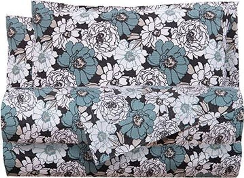 Completo letto lenzuola in cotone made in italy PEONIE BLU in Set di lenzuola e federe Vanita di raso - Sesto San Giovanni, commercioVirtuoso.it