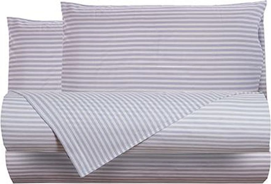 Completo letto lenzuola in cotone made in italy RIGHINO AZZURRO in Set di lenzuola e federe Vanita di raso - Sesto San Giovanni, commercioVirtuoso.it