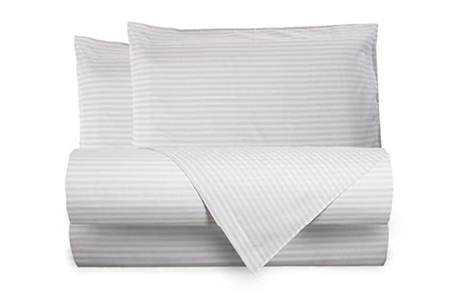 Completo letto lenzuola in cotone made in italy RIGHINO GRIGIO in Set di lenzuola e federe Vanita di raso - Sesto San Giovanni, commercioVirtuoso.it