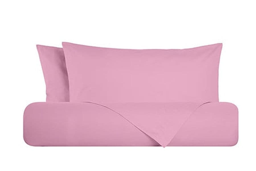 Set copripiumino federe parure copripiumino 100% cotone Made in Italy ROSA in Set copripiumini e federe Vanita di raso - Sesto San Giovanni, commercioVirtuoso.it
