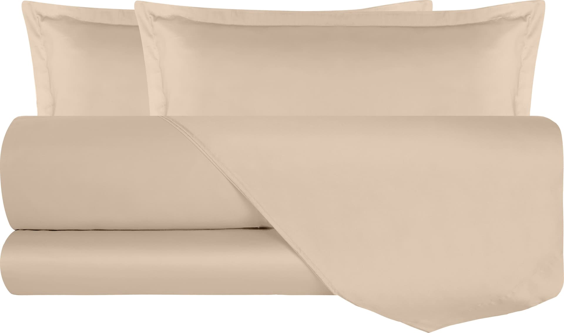 Completo Letto in Raso di puro cotone In Raso DELUXE Sabbia in Set di lenzuola e federe Vanita di raso - Sesto San Giovanni, commercioVirtuoso.it