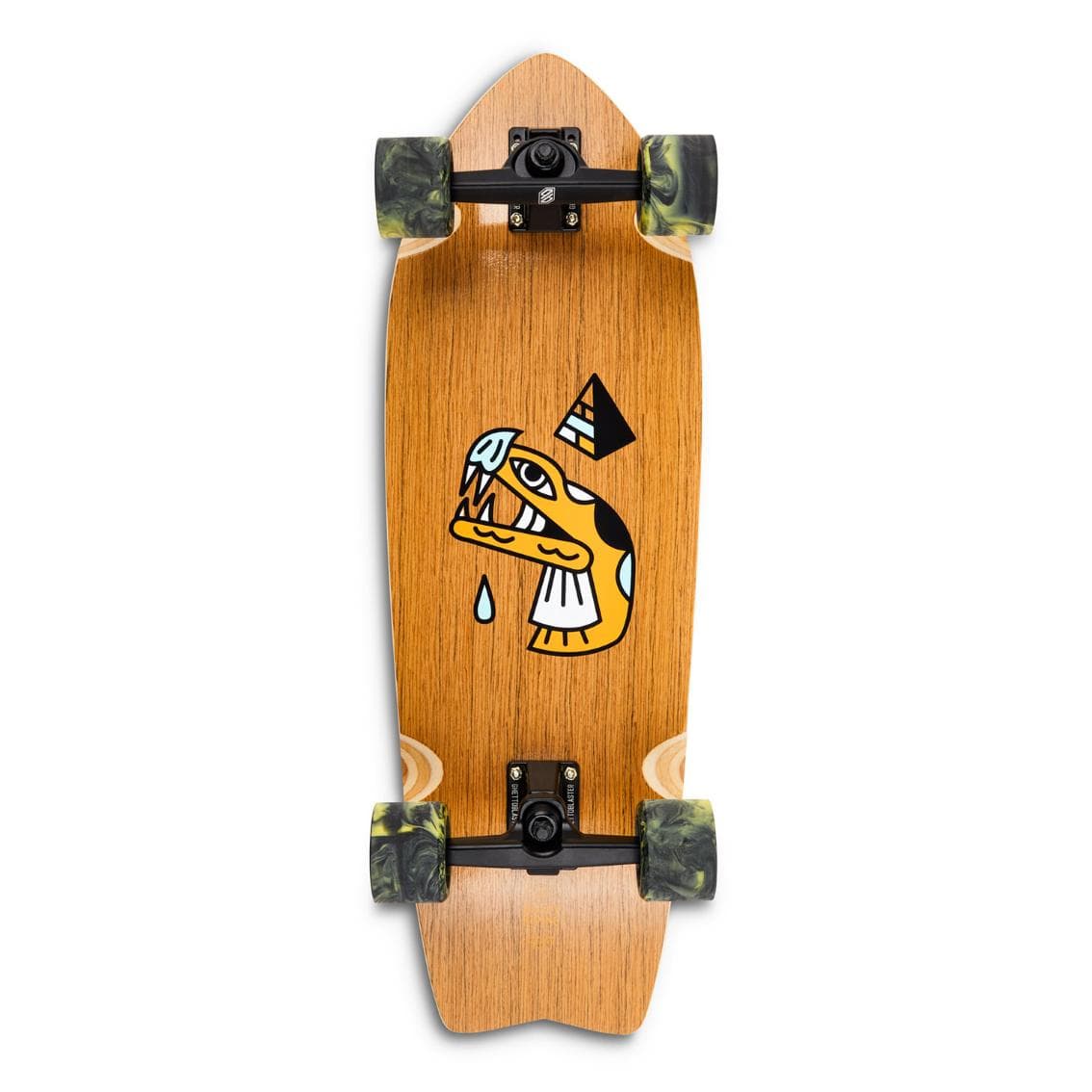 Skateboard Ghettoblaster Surfskate Teak Snake Head 30" 9.75"