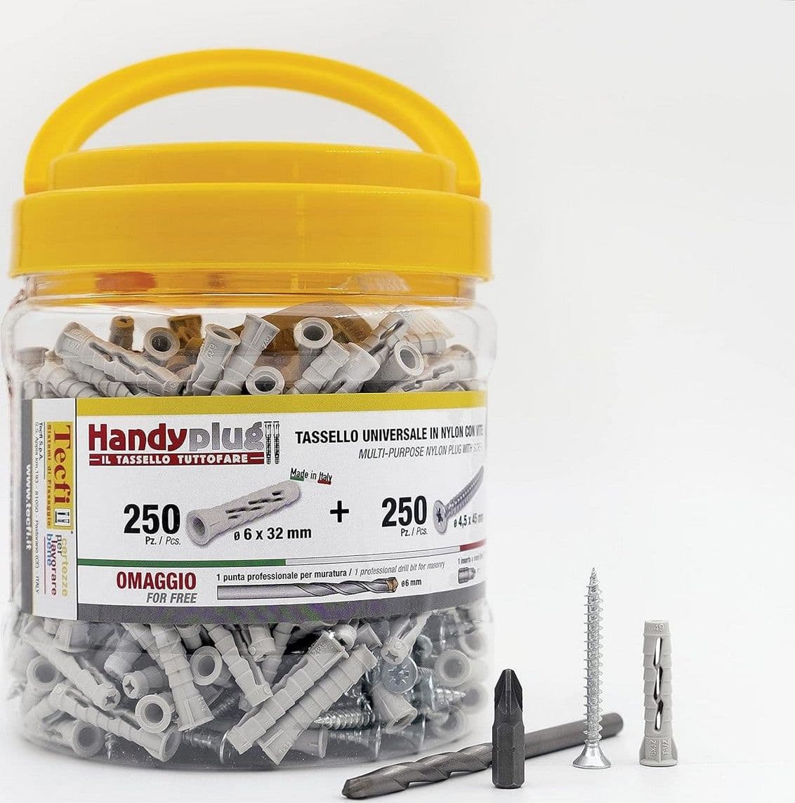 Tasselli Nylon Gl6/35V C/Vite Pz250 in Tasselli a espansione Ebricowill - Palermo, commercioVirtuoso.it