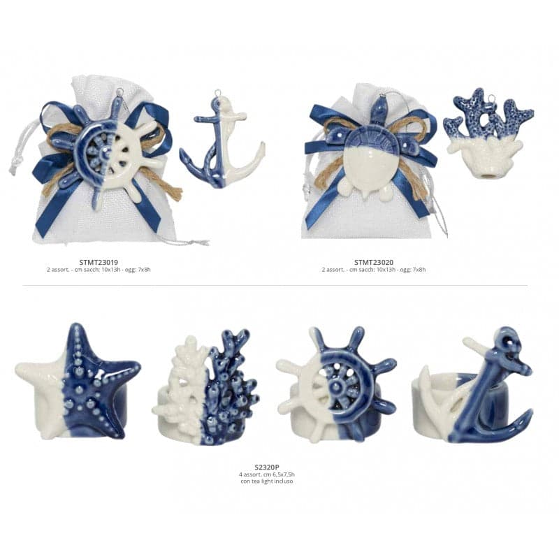 Matrimonio Harmony Tea light marino Porcellana in Portalumini The King Luxury - San Marcellino, commercioVirtuoso.it