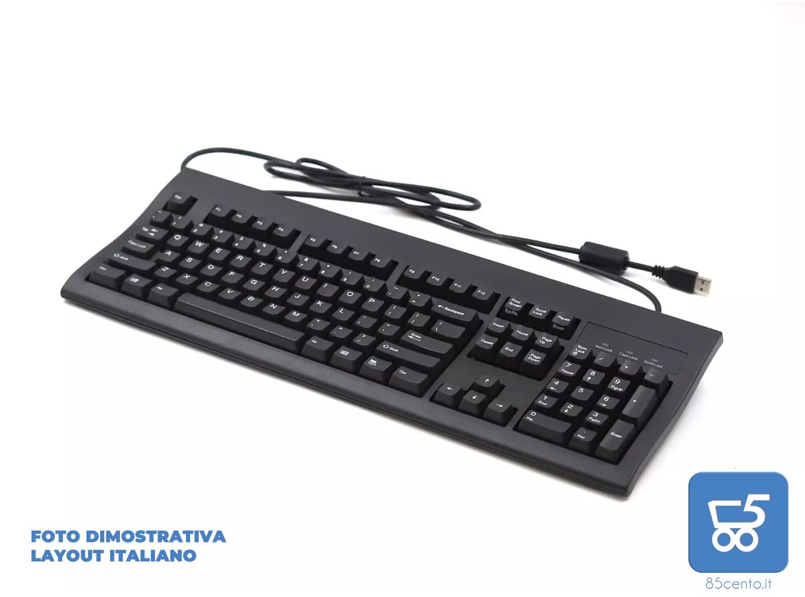 Tastiera WYSE KU-8933 Layout ITALIANO QWERTY USB con Porta PS/2 e Tastierino Numerico in 85cento.it - Potenza, commercioVirtuoso.it