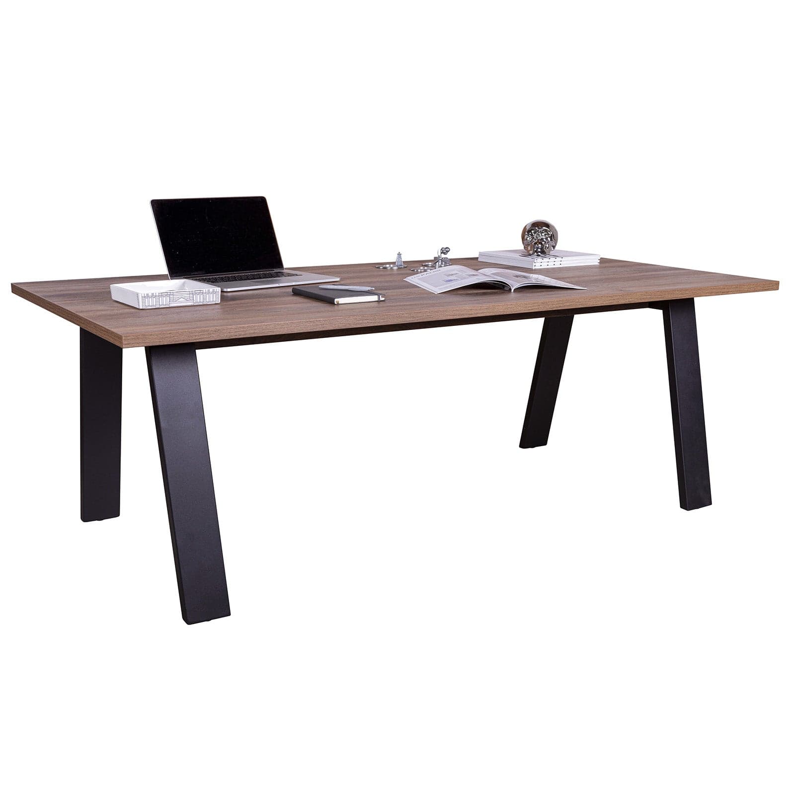 Scrivania presidenziale da ufficio con piedi in acciaio Tavolo riunioni 240 cm in Postazioni di lavoro per computer Decor Space - Altamura, commercioVirtuoso.it