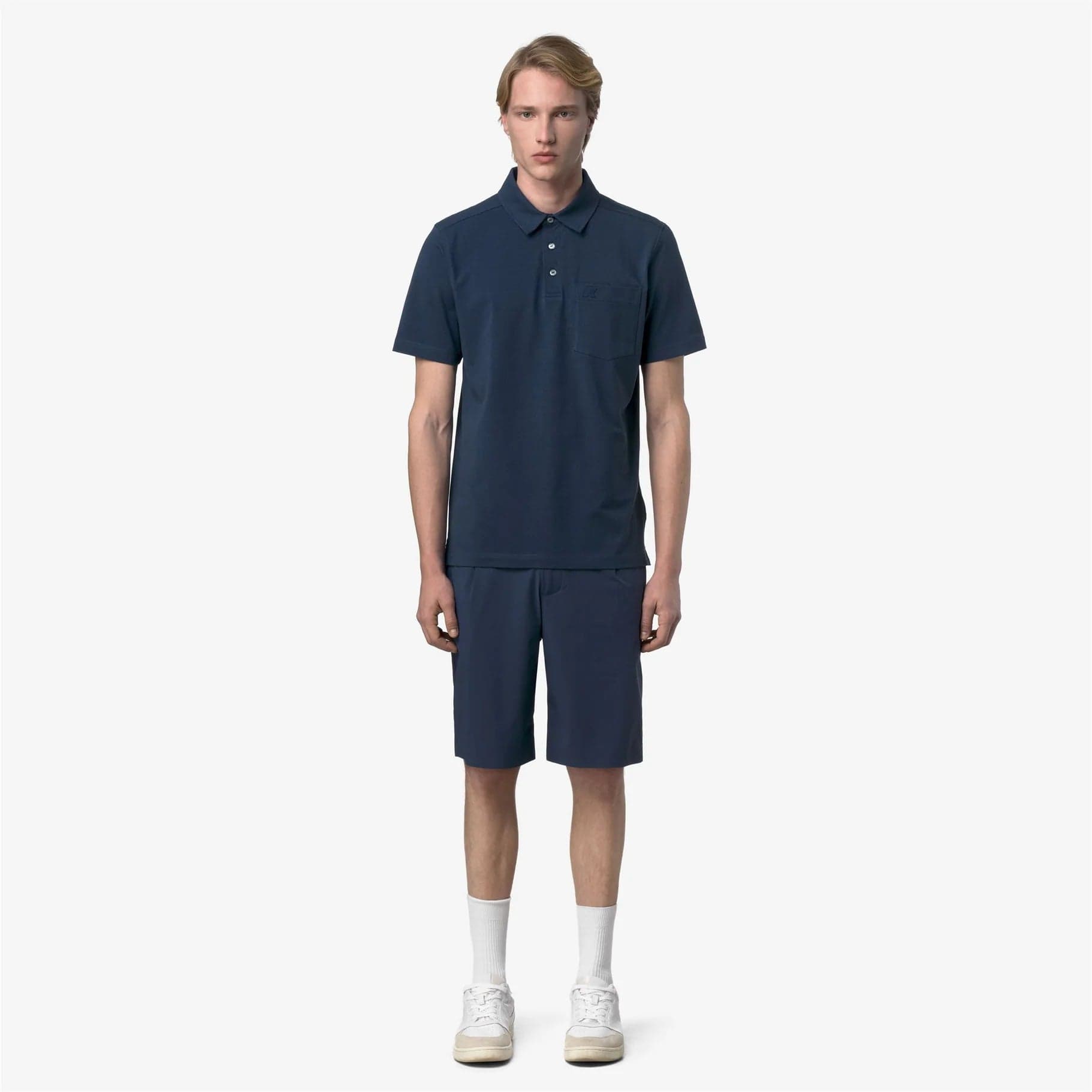 K-Way Polo uomo Vanoine in cotone stretch blu navy K7151CW B67 in Polo Broadway Red - Barletta, commercioVirtuoso.it