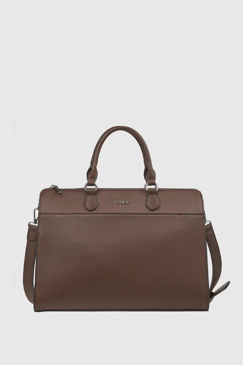 VERDE FASHION | Borsa tote in ecopelle goffrata