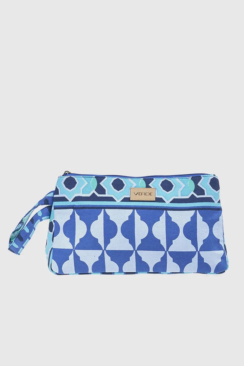 VERDE FASHION | Pochette mare in cotone fantasia geometrica in Pochette e Clutch You Store - Messina, commercioVirtuoso.it