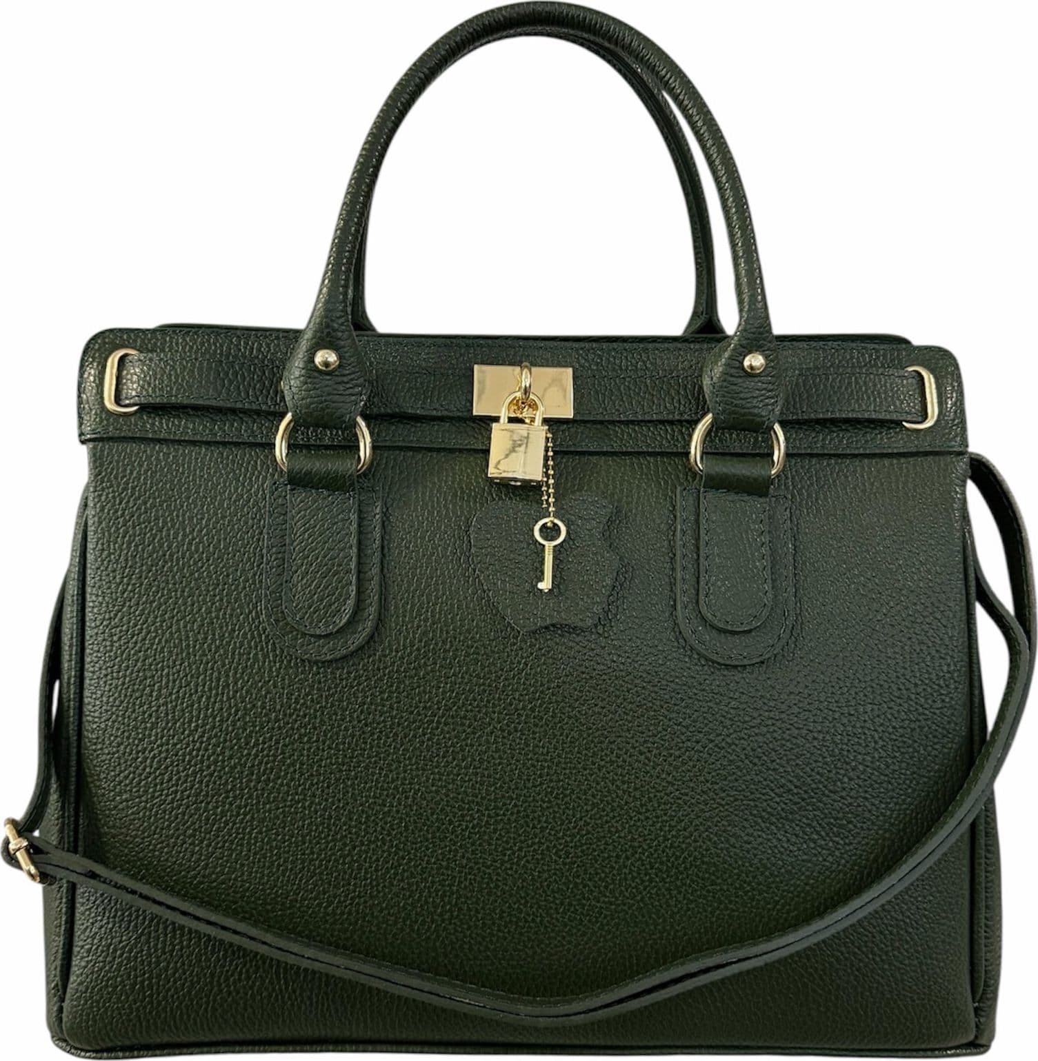 Modarno Borsa Donna Lucchetto a Mano e a tracolla in vera Pelle 37x17x25 cm in Organizer borsa Modarno - Sesto Fiorentino, commercioVirtuoso.it