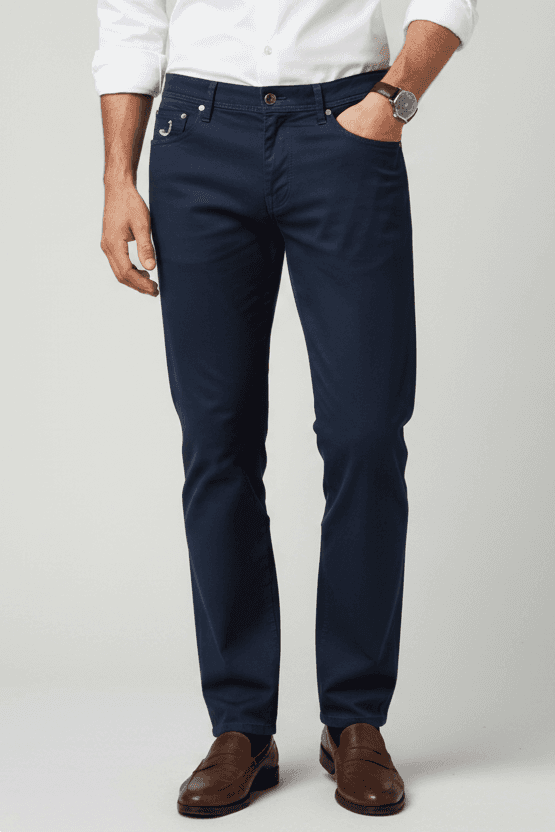 Pantalone uomo Jacob Cohen - Cotone Blu scuro Made in Italy in Pantaloni Couture - Sestu, commercioVirtuoso.it