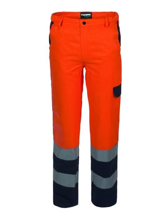Pantalone Bicolore Hi-Vis Arancio/Blu Pantalone Alta Visibilità da Cantiere in Giacche e gilet alta visibilità Dresswork - Como, commercioVirtuoso.it