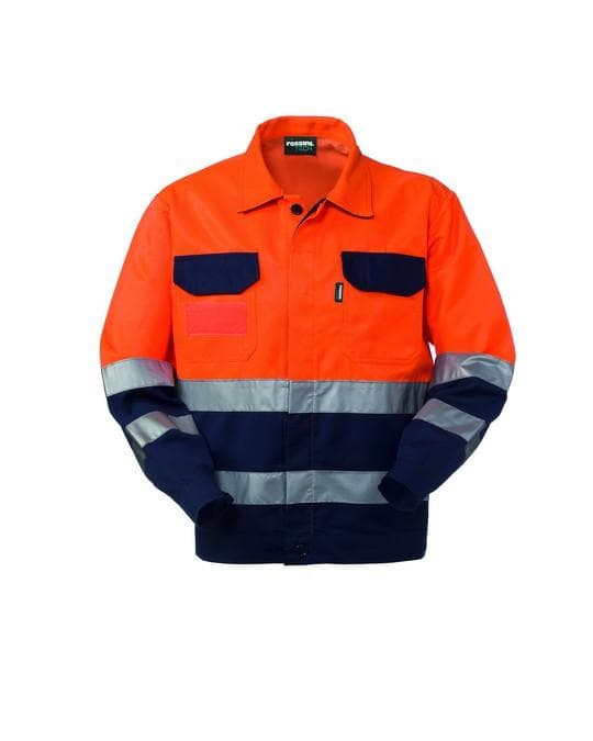 Giubbetto Bicolore Hi-Vis Arancio/Blu Giacca Alta Visibilità da Cantiere in Giacche e gilet alta visibilità Dresswork - Como, commercioVirtuoso.it