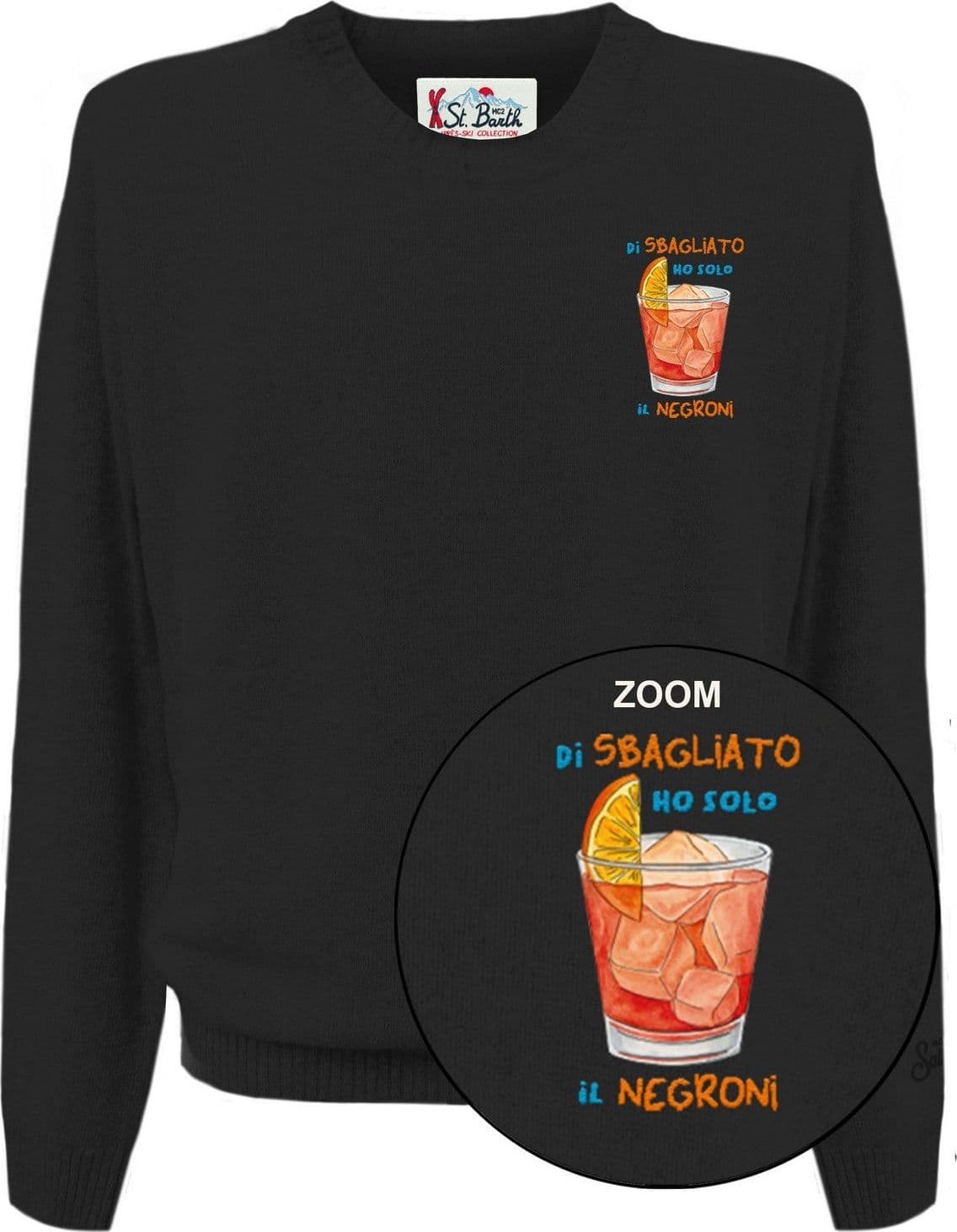 MC2 SAINT BARTH felpe senza cappuccio uomo mc2 saint barth - heron light embry ho sbagliato 00 - nero da uomo in Felpe senza cappuccio Drestige - Casamassima, commercioVirtuoso.it
