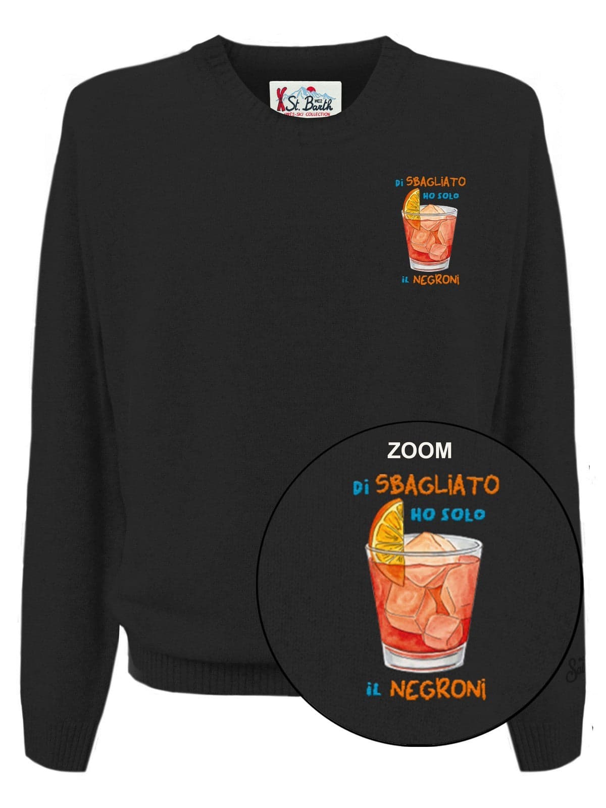 MC2 SAINT BARTH felpe senza cappuccio uomo mc2 saint barth - heron light embry ho sbagliato 00 - nero da uomo in Felpe senza cappuccio Drestige - Casamassima, commercioVirtuoso.it