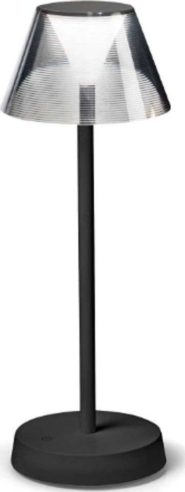 Abat-jour-batteria-Ideal-Lux-LOLITA-286716-LED-IP54-250Lm-nero-metallo-lampada-tavolo-touch