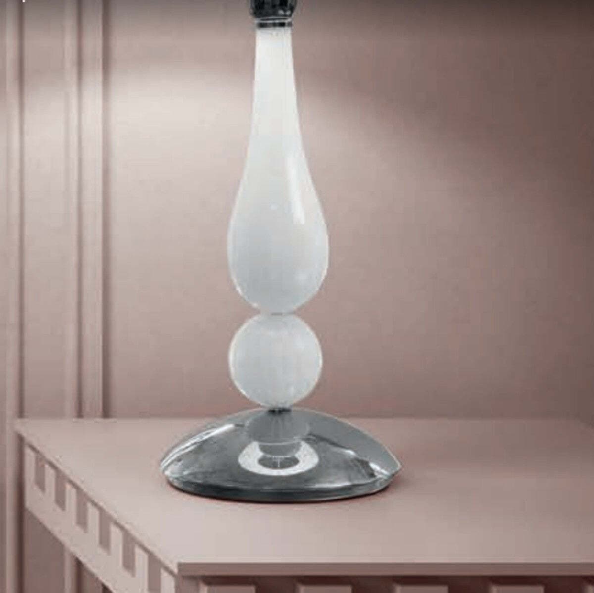 Abat-jour-classica-Sylcom-CAROLA-1422-20-E14-LED-vetro-murano-lampada-tavolo