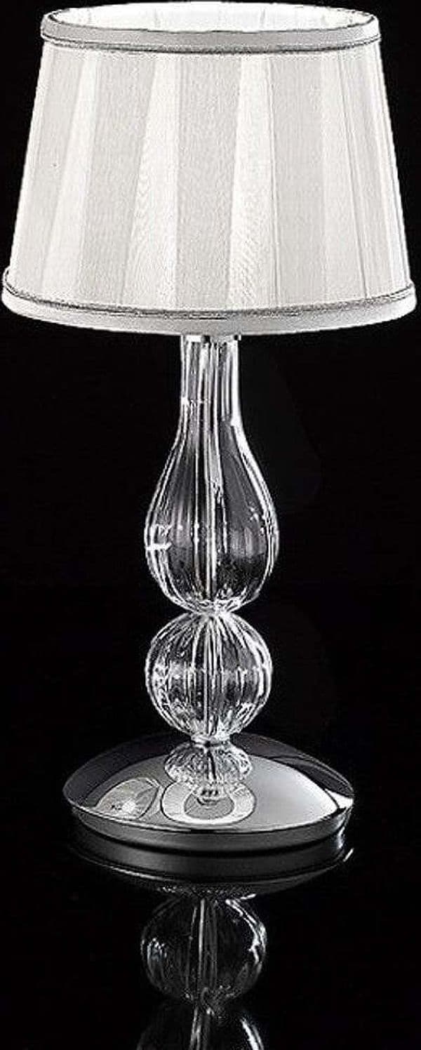Abat-jour-classica-Sylcom-CAROLA-1422-20-+-TOP-E14-LED-vetro-murano-lampada-tavolo