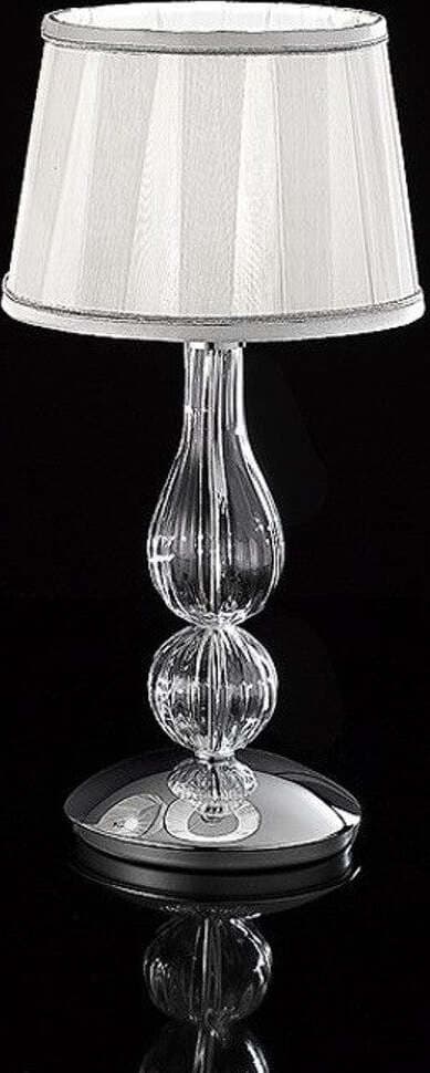 Abat-jour-classica-Sylcom-CAROLA-1422-20-+-TOP-E14-LED-vetro-murano-lampada-tavolo