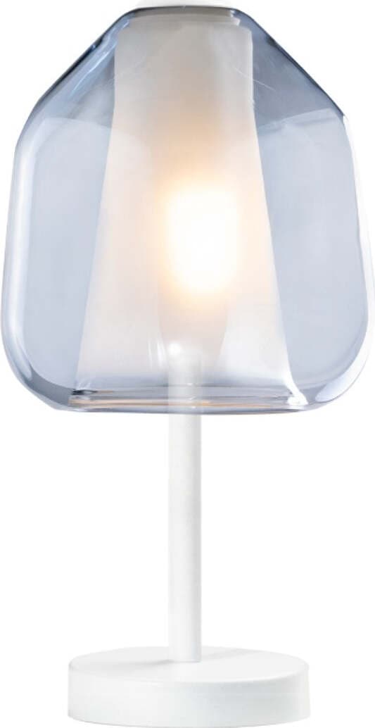 Abat-jour-moderna-Top-Light-DOUBLE-SKIN-1176BI-P-BETA-BL-E27-LED-vetro-lampada-tavolo