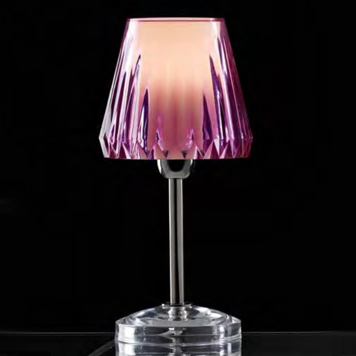 Abat-jour-moderno-Illuminando-GAIA-LU-LED-lampada-tavolo-acrilico-tortora-viola-trasparente-interno-E14
