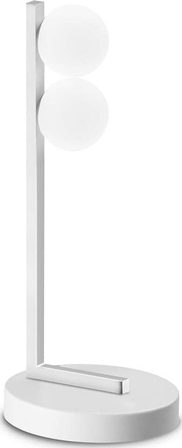 Abatjour-Contemporanea-Ping-Pong-Metallo-Bianco-Led-Integrato-6W-3000K-Ip20