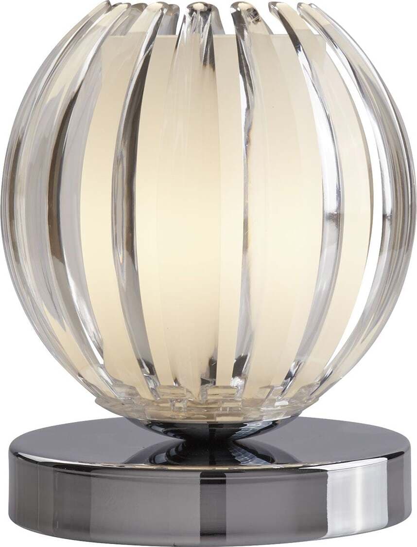 Abatjour-Contemporaneo-Artiglio-Acciaio-Cromo-Vetro-1-Luce-G9