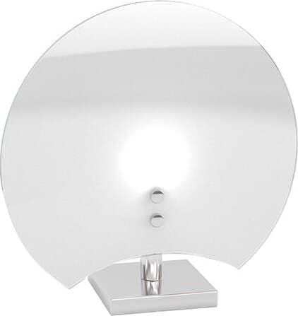Abatjour-Contemporaneo-Clover-Metallo-Cromo-Vetro-Bianco-1-Luce-G9