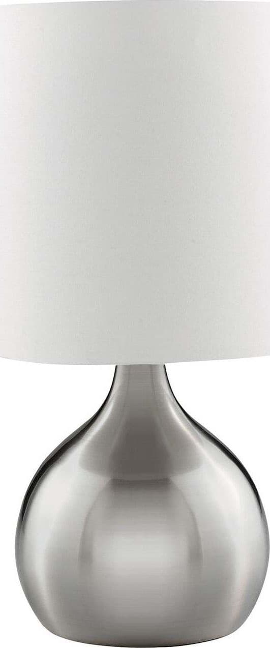 Abatjour-Contemporaneo-Tocco-Acciaio-Argento-Tessuto-1-Luce-E14