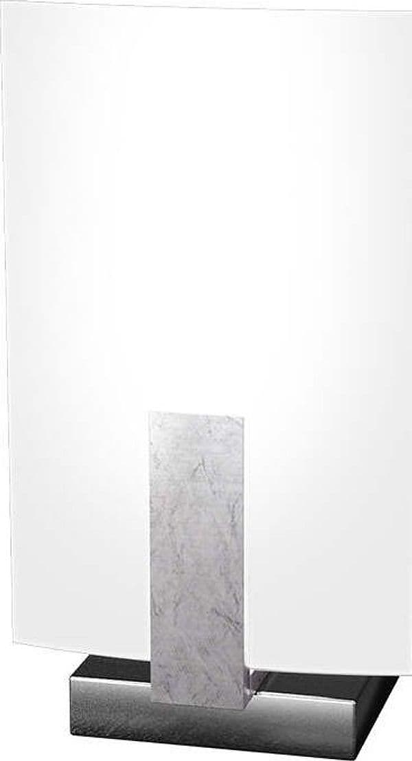 Abatjour-Contemporaneo-Wood-Metallo-Foglia-Argento-Vetro-Bianco-1-Luce-G9