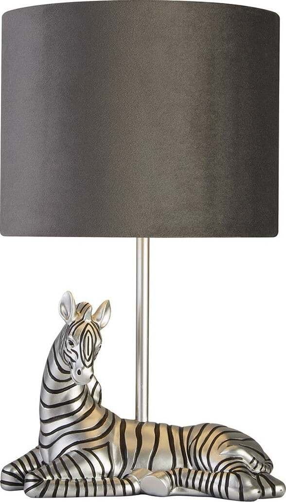 Abatjour-Contemporaneo-Zebra-Policarbonato-Argento-Multicolor-1-Luce-E27