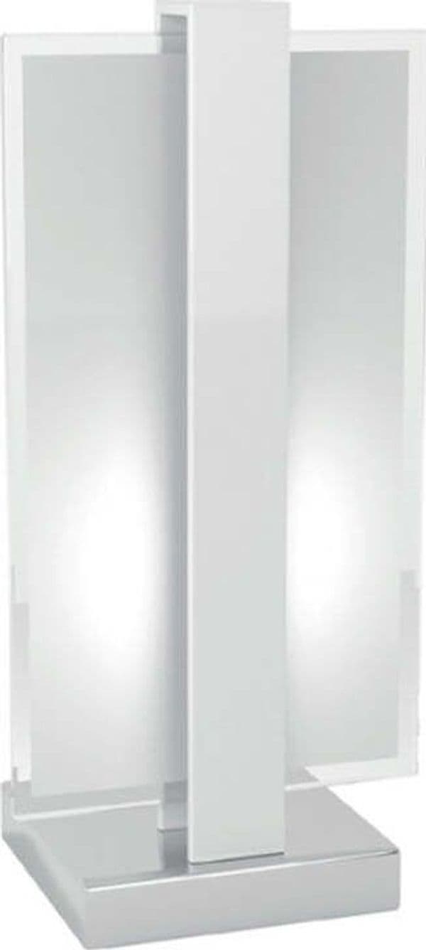 Abatjour-Moderno-Cross-Metallo-E-Vetro-Bianco-1-Luce-E27
